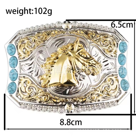 Western Longhorn Steer Bull Or Horse turquoise Silver Belt Buckle See  Choices - Picture 8 of 11